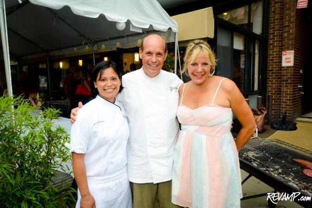 Equinox Executive Chef Karen Nicolas, Todd and Ellen Gray.